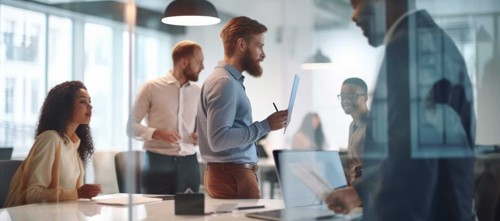 Personalgespräch an einem Besprechungstisch